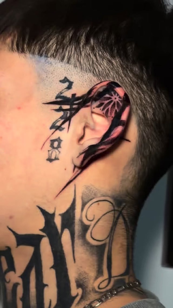 Dark blackwork tattoo by Yæ at Yes Electric Tattoo Toronto