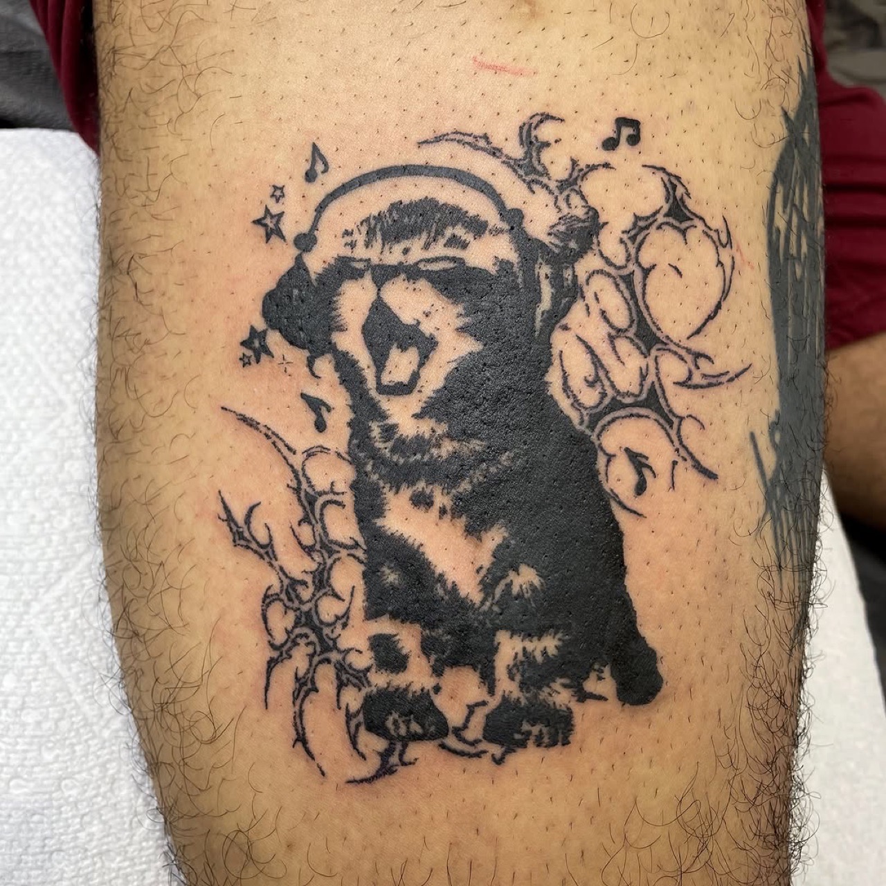 Blackwork & Blackout tattoo artist work by Carol at Yes Electric Tattoo Toronto