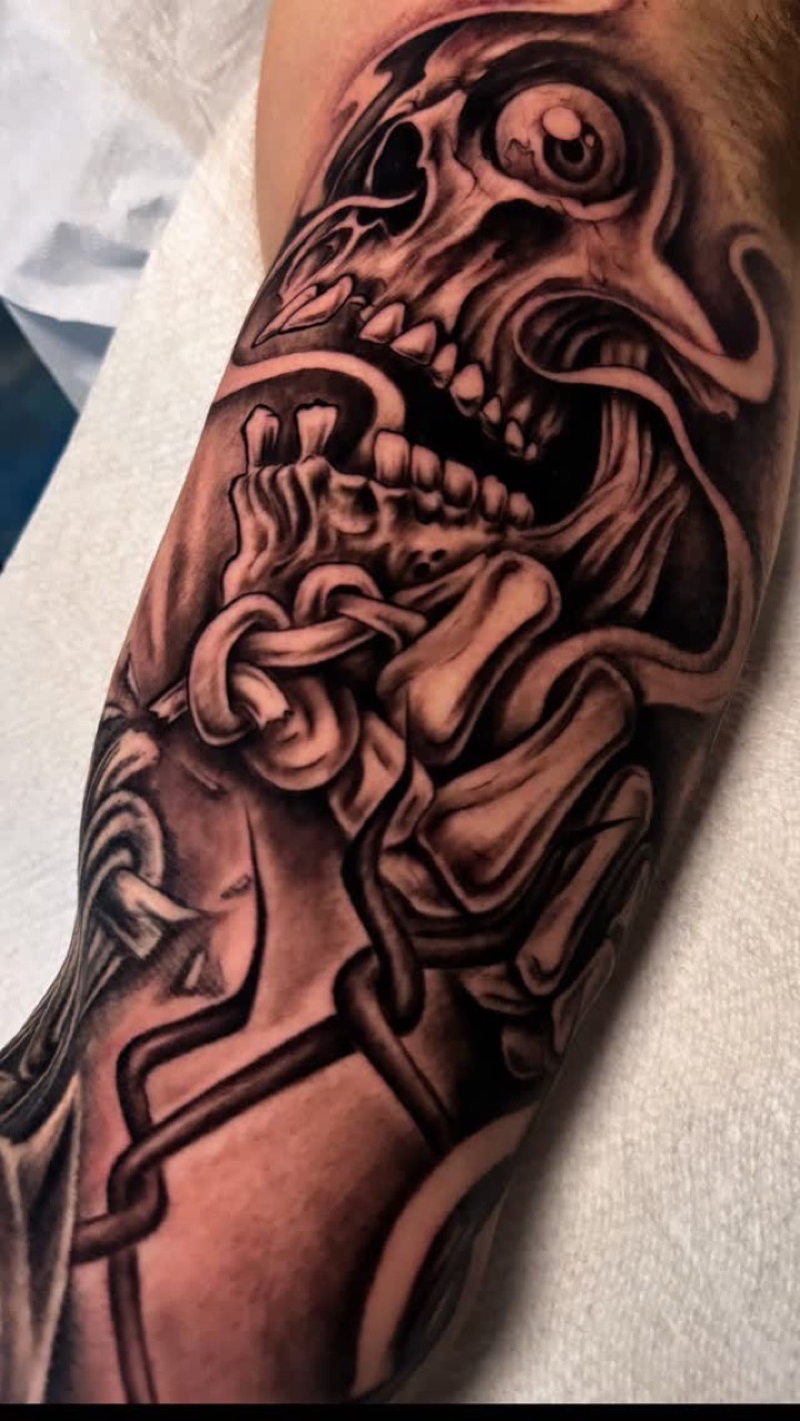 Lettering & Script tattoo artist work by Coop at Yes Electric Tattoo Toronto