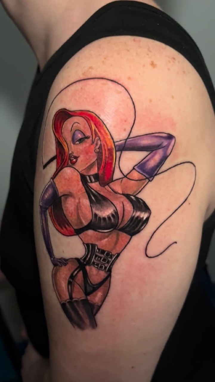 Colour sleeve tattoo by Sarah Johnson at Yes Electric Tattoo Toronto